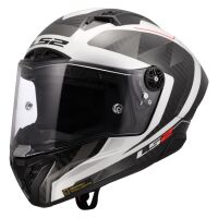 LS2 FF805 THUNDER-06 GP AERO CARBON-6K helma bílá/šedá vel.M
